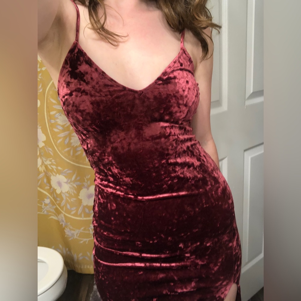 Lulu’s crushed velvet maxi dress